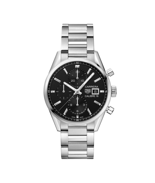 タグ・ホイヤー タグホイヤー カレラ オートマチック クロノグラフ キャリバー16 41mm ブラックダイアル CBK2110.BA0715