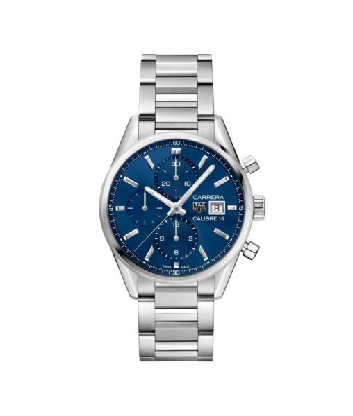 タグ・ホイヤー タグホイヤー カレラ オートマチック クロノグラフ キャリバー16 41mm ブルーダイアル CBK2112.BA0715