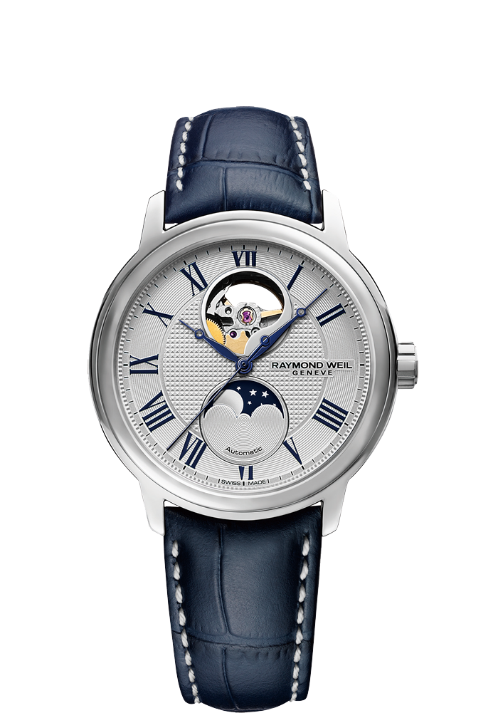 レイモンド ウェイル レイモンドウェイル マエストロ オートマティック オープンハートムーンフェイズ ジャパンリミテッド 2240-STC-J0655